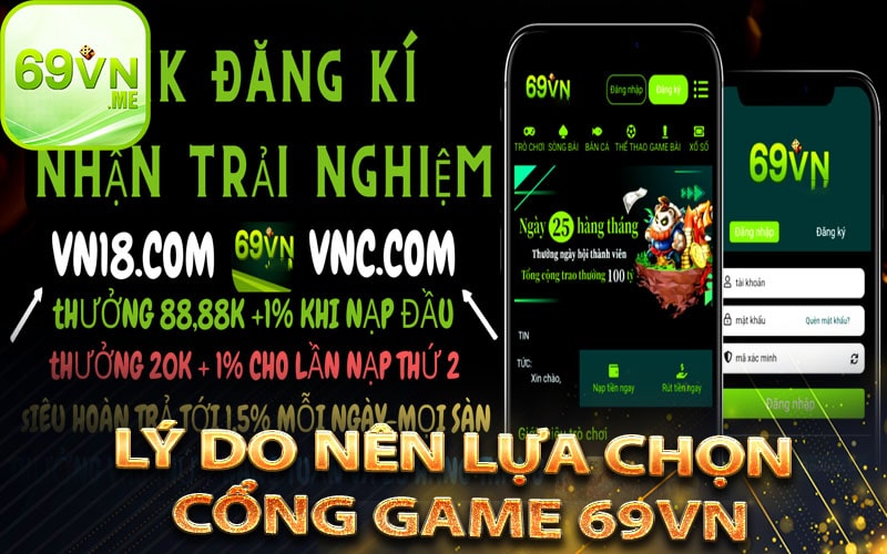 Lý do nên lựa chọn cổng game 69vn